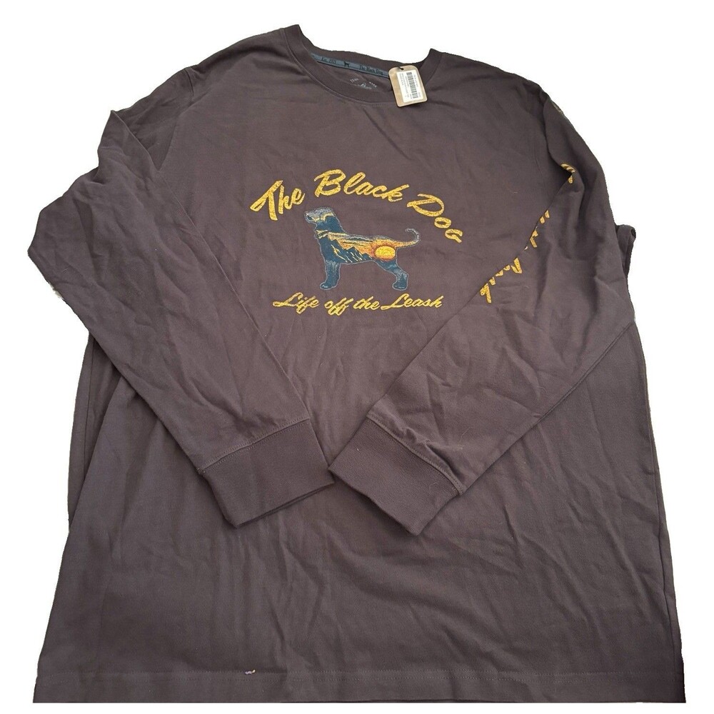 The Black Dog Men's Large T-shirt Long Sleeve Gray Martha's Vineyard Equinox